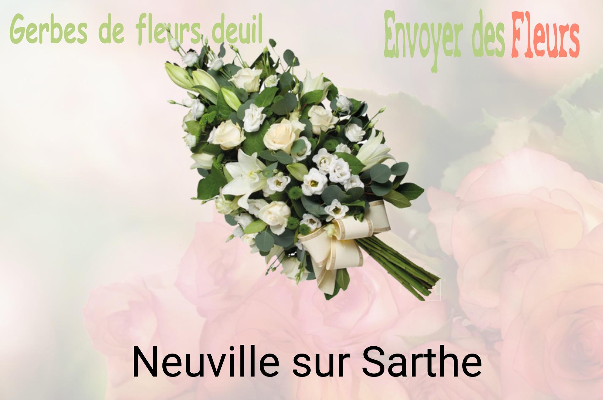 Gerbe de fleurs de deuil livrée à Neuville-sur-Sarthe